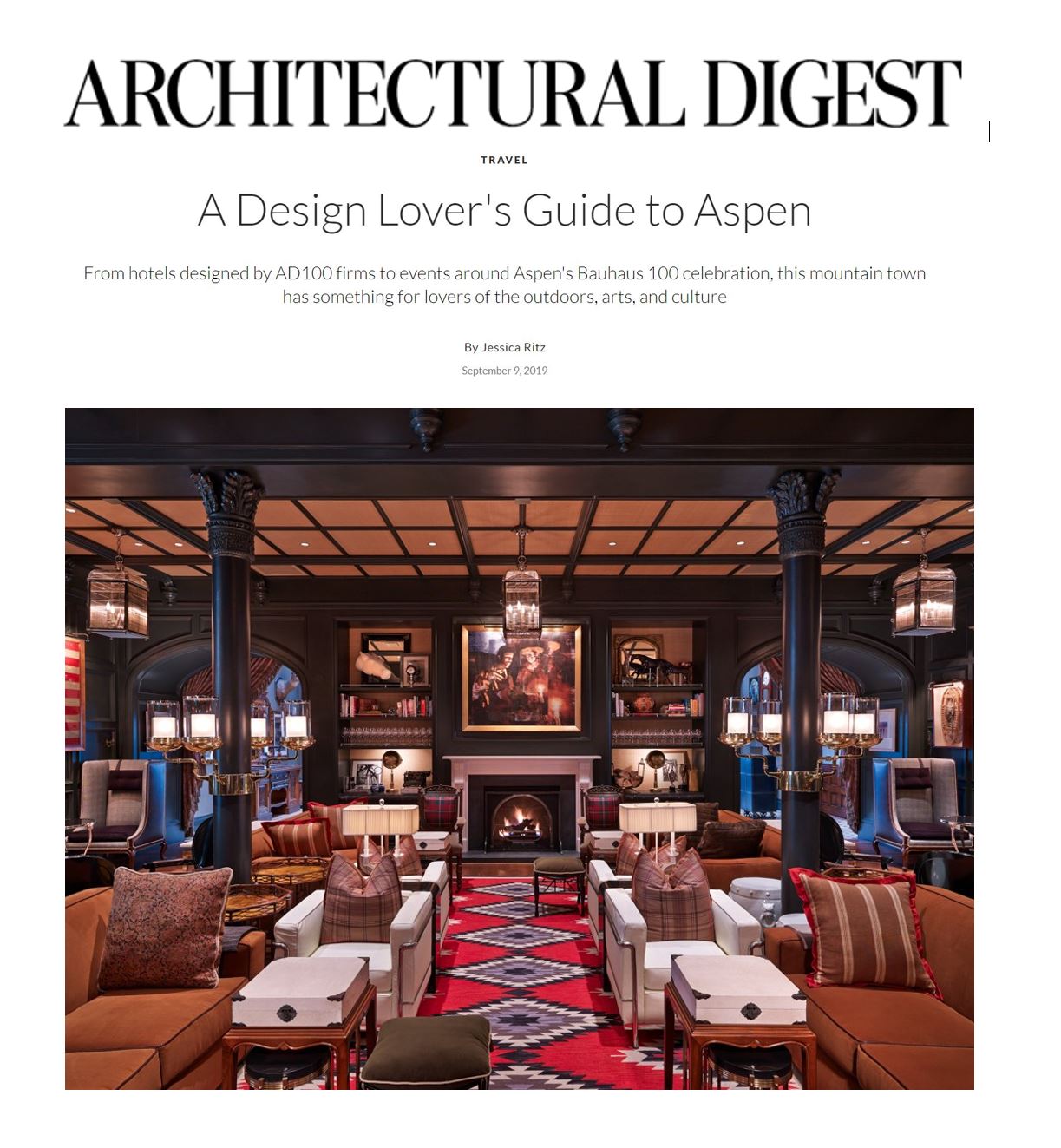 Architectural Digest, 10 September 2019 rowland+broughton